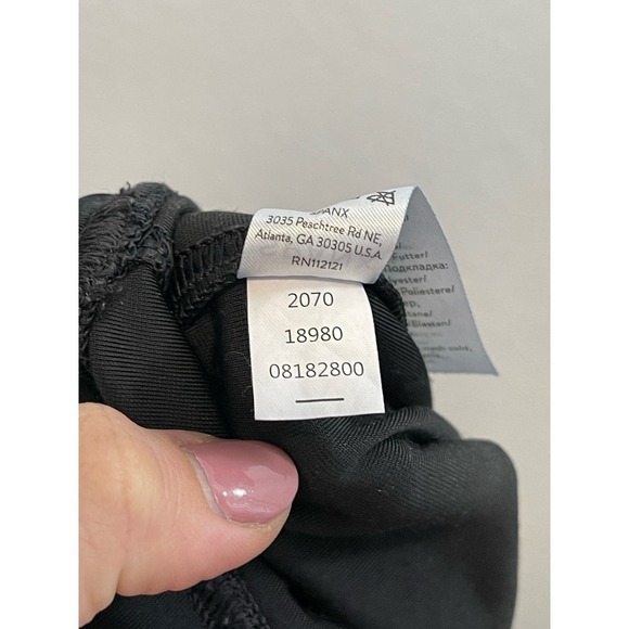 Spanx Velvet High Rise Slim Stretch Pull-On Shaping Leggings Black Large - Picture 14 of 14